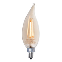 Bulbrite 776903 LED2CA10/21K/FIL-NOS/3 2.5W CA10 Antique E12 120V 2100K - Pack of 4