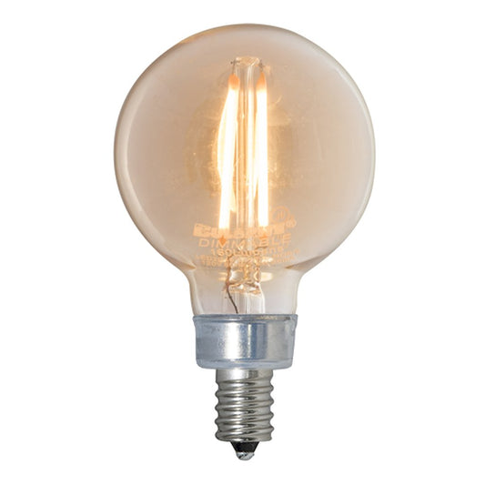 3 pack - Bulbrite 861409 (776906) 2.5W G16 Amber LED Light Bulb