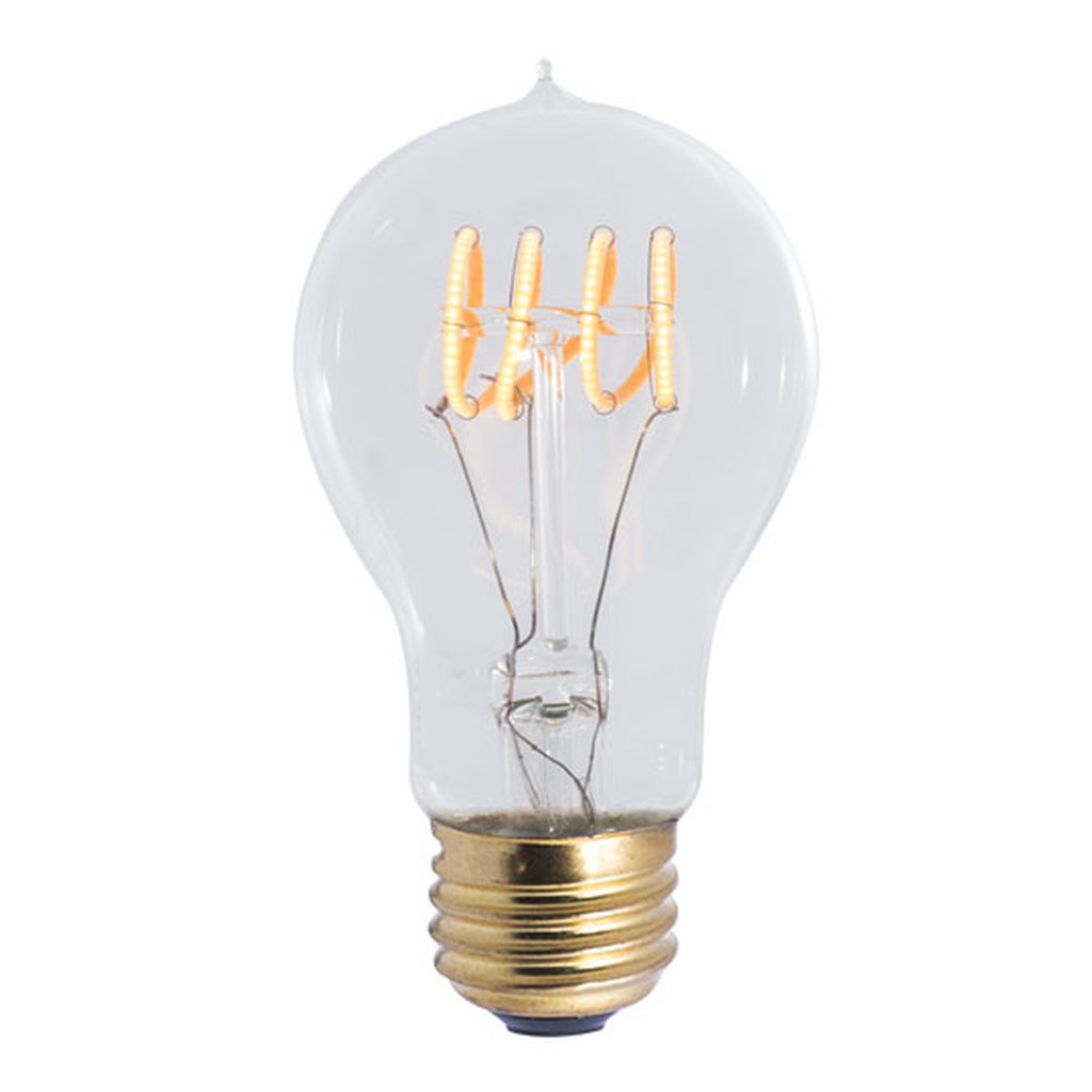 2 pack - Bulbrite 861401 (776509) 4W A19 Amber LED Light Bulb
