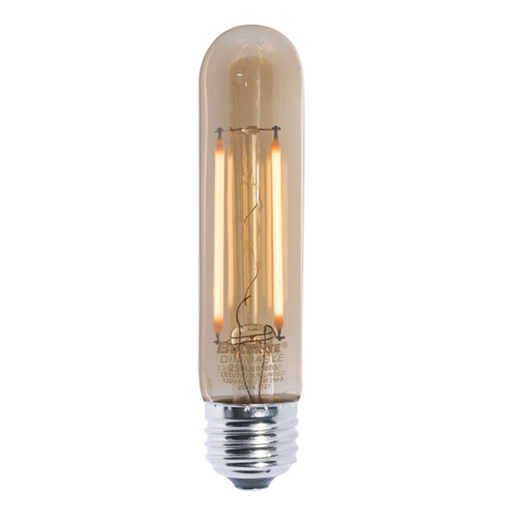 2 pack - Bulbrite 861359 (776908) 3W T9 Amber LED Light Bulb