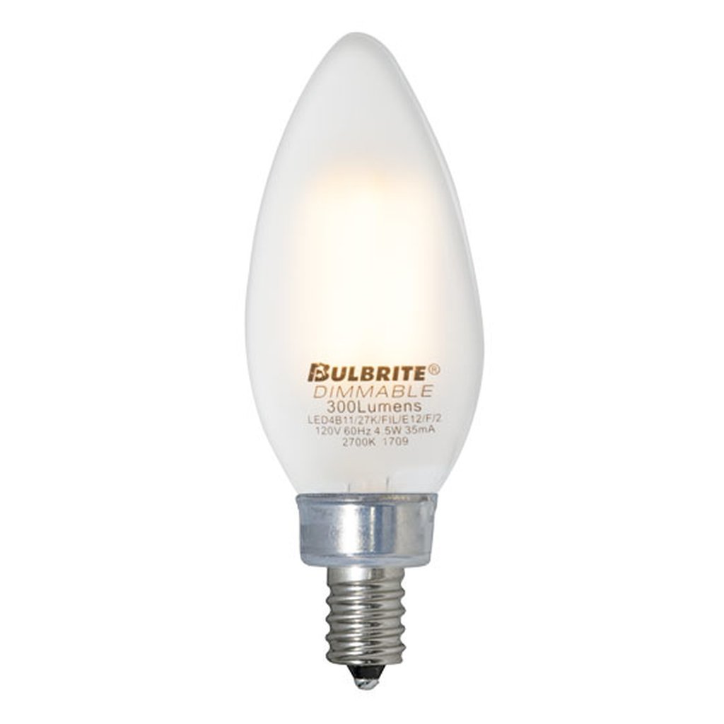 4 pack - Bulbrite 861427 (776772) 3.6W B11 Warm White LED Light Bulb