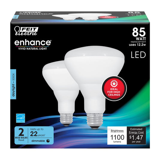2 pack - Feit Electric BR30DMHO/950CA/2 12.2W BR30 Daylight LED