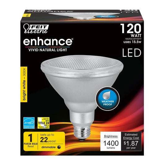4 pack - Feit Electric PAR38DM/1400/930CA 15.5W PAR38 Bright White LED