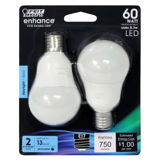 12 pack - Feit Electric BPA1560N/950CA/2 8.3W A15 Daylight LED