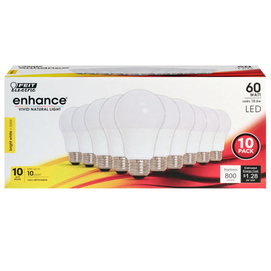 10 pack - Feit Electric OM60/930CA10K/10 10.6W A19 Bright White LED