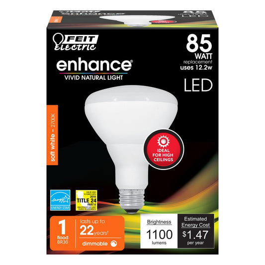 Feit Electric BR30DMHO/927CA 12.2W BR30 Soft White LED Light Bulb