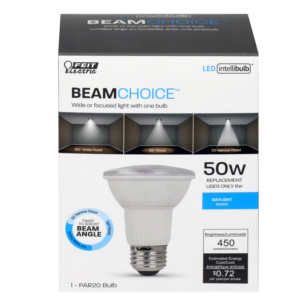 4 pack - Feit Electric PAR20/ADJ/950CA 6W PAR20 Daylight LED