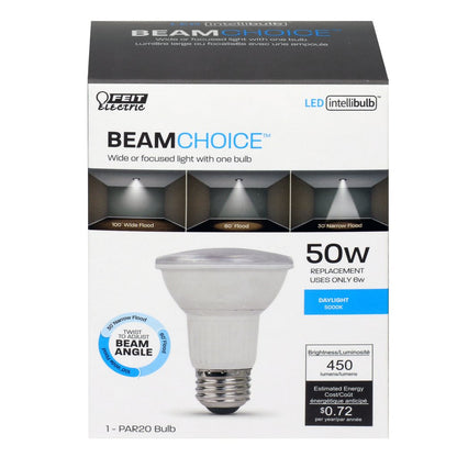 4 pack - Feit Electric PAR20/ADJ/950CA 6W PAR20 Daylight LED