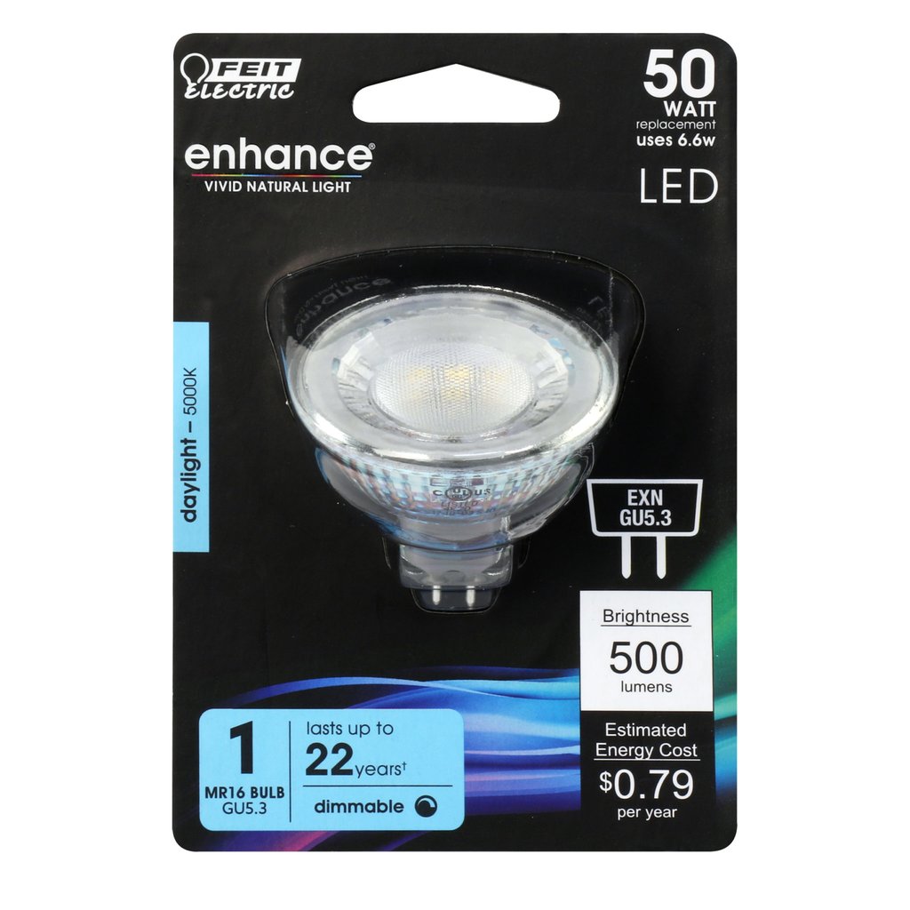 12 pack - Feit Electric BPEXN/950CA 6.6W MR16 Daylight LED Light Bulb