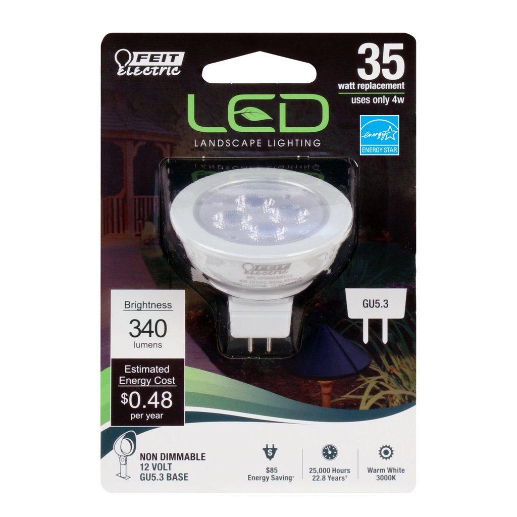 Feit Electric BPLVFMW/830CA 4W MR16 Warm White LED Light Bulb