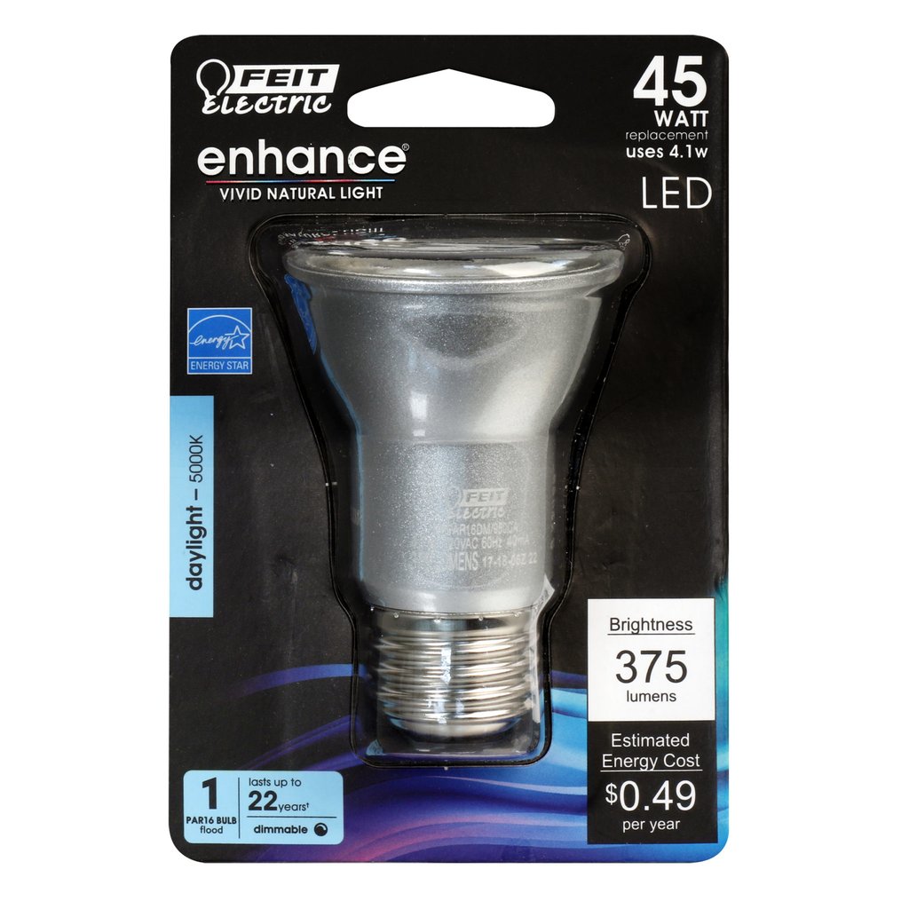 4 pack - Feit Electric BPPAR16DM/950CA 4.1W PAR16 Daylight LED