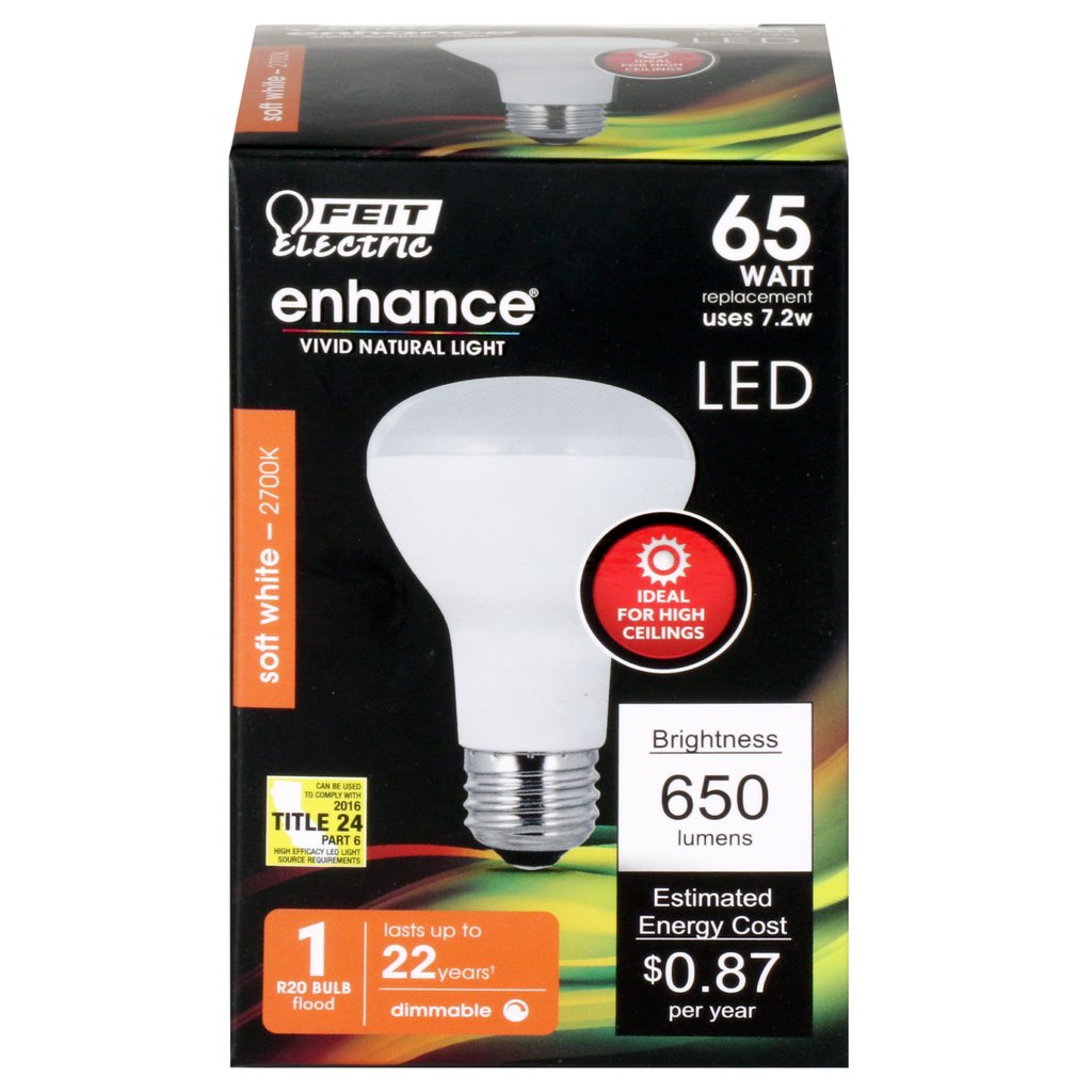 4 pack - Feit Electric R20DMHO/927CA 7.2W R20 Soft White LED