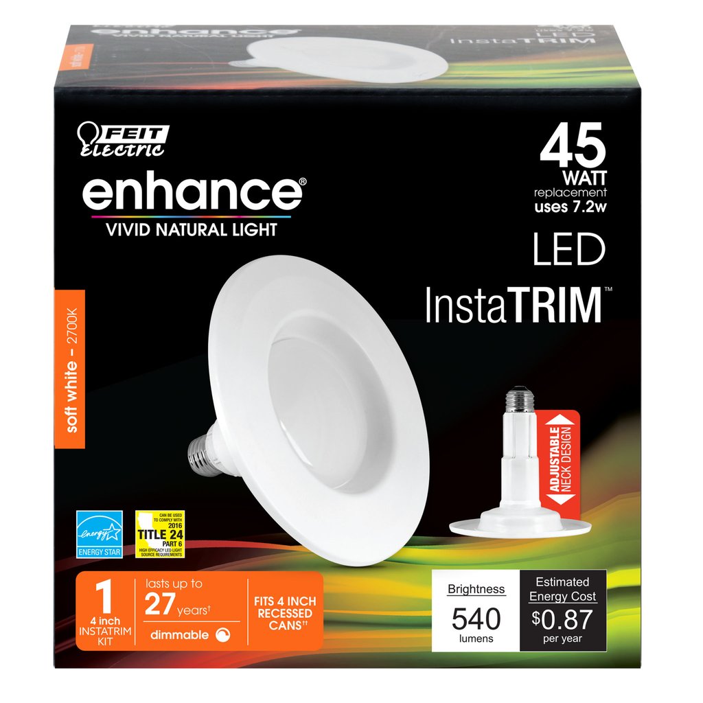 Feit Electric LEDR4/927CA/MED 7.2W 4" Round LED Downlight Dimmable