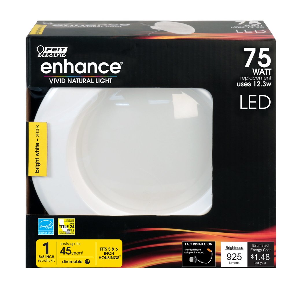 Feit Electric LEDR56/930CA 12.3W 5/6" Round LED Downlight Dimmable