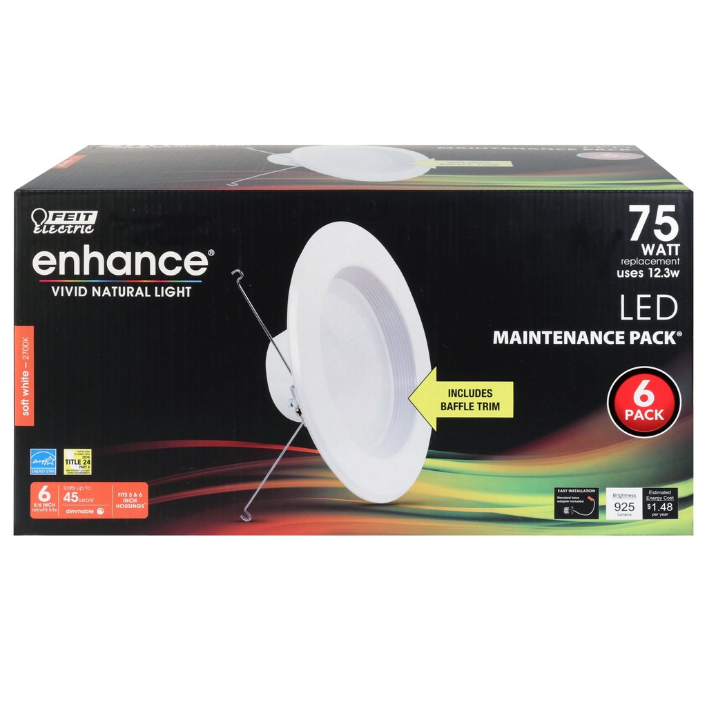 36 pack - Feit Electric LEDR56B/927CA/MP/6 12.3W 5/6" Round LED