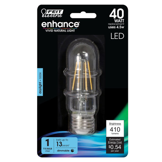 Feit Electric BPT1040/950CA 4.5W T10 Daylight LED Light Bulb