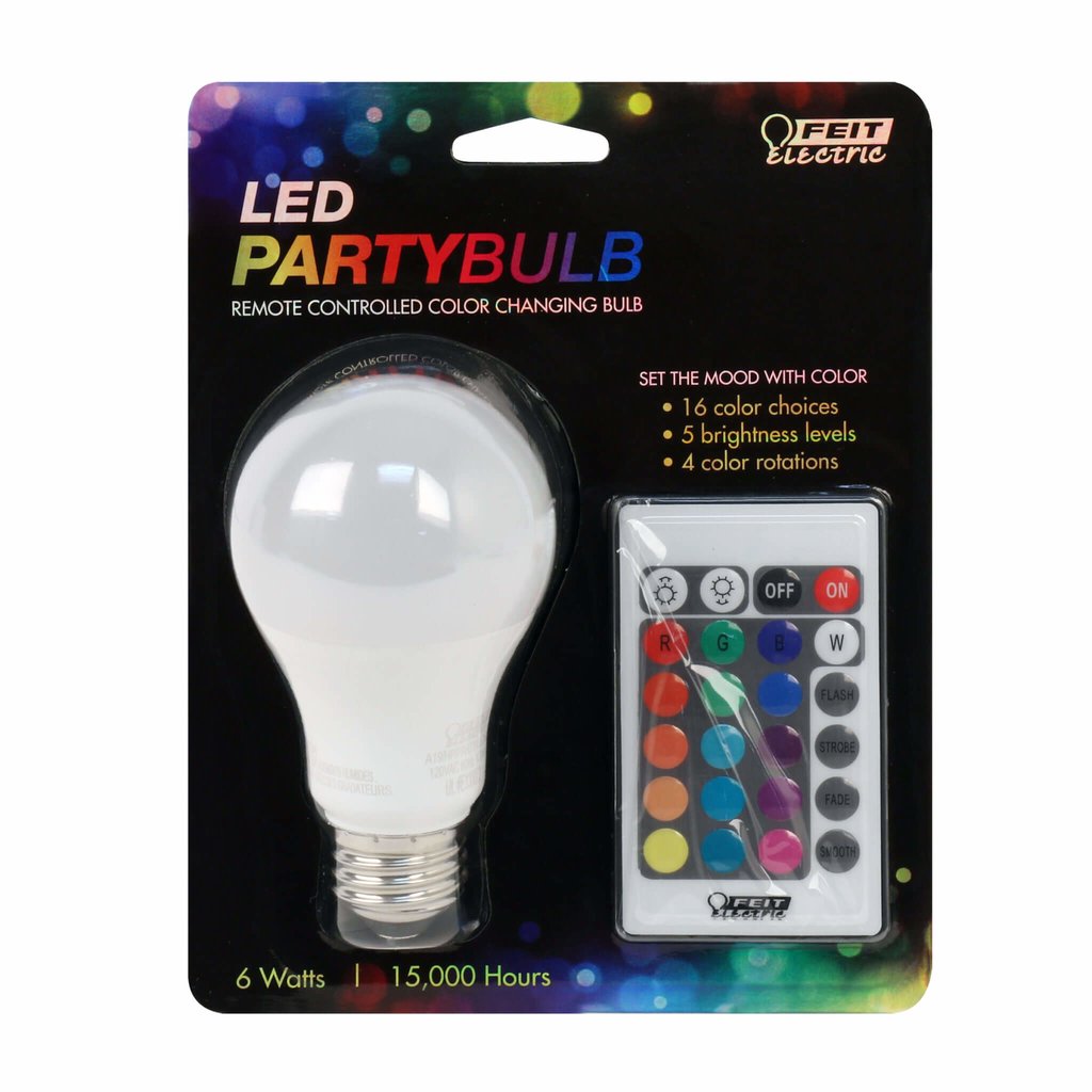 4 pack - Feit Electric A19/HP/PARTY/LEDG2 6W A19 LED Light Bulb
