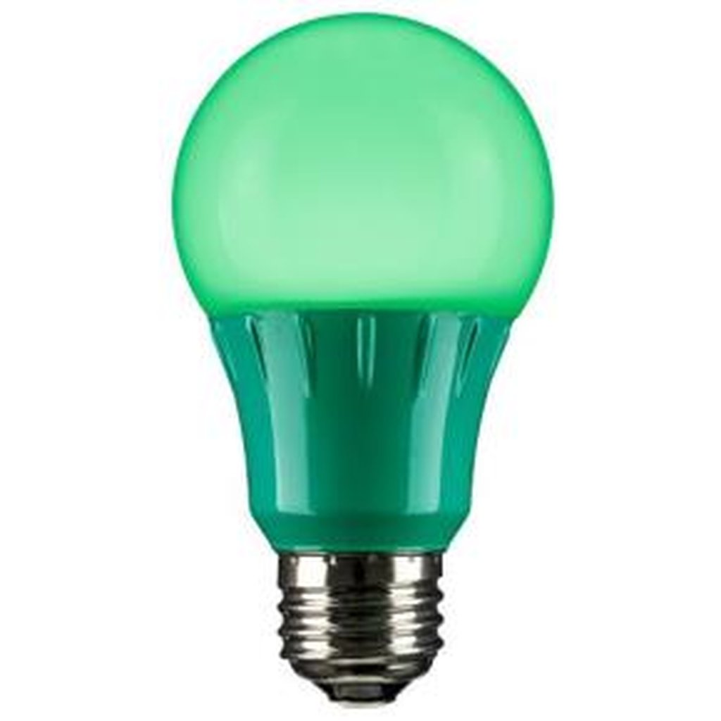 Sunlite 80146-SU 3W A19 Green LED Light Bulb
