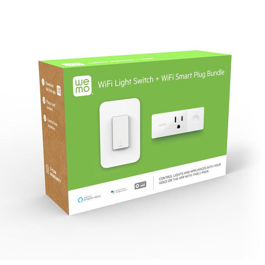 Belkin Wemo Smart Home Wi-Fi Light Switch and Smart Plug Bundle
