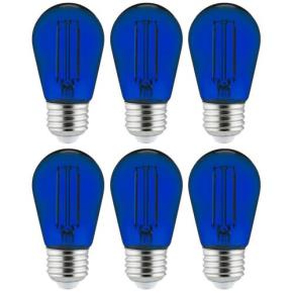 8 pack - Sunlite 40972-SU 2W S14 Blue LED Light Bulb