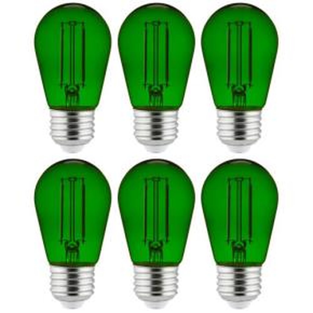 8 pack - Sunlite 40974-SU 2W S14 Green LED Light Bulb