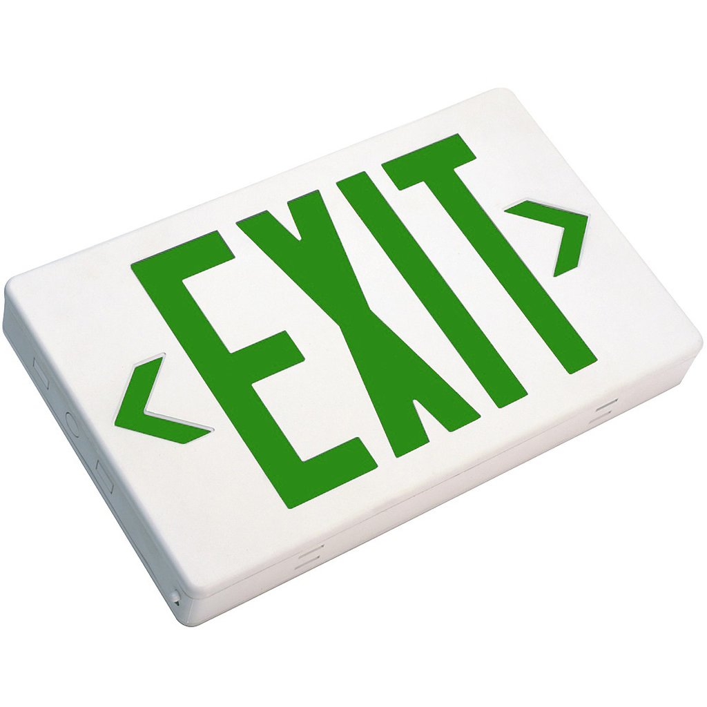 TCP 22745 Exit Fixture LED Compact Polycarbonate Sign Green Universal