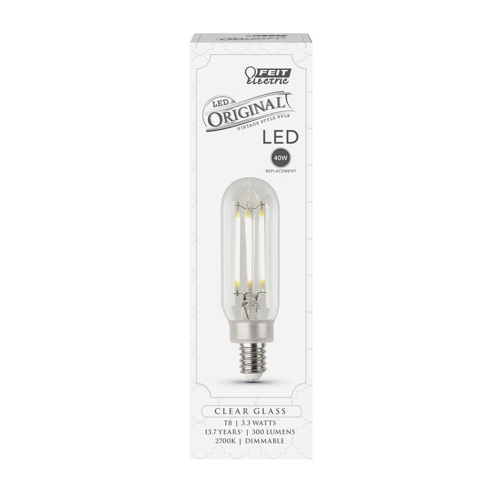 Feit Electric T8C/CL/VG/CA/LED 3.3W T8 LED Light Bulb