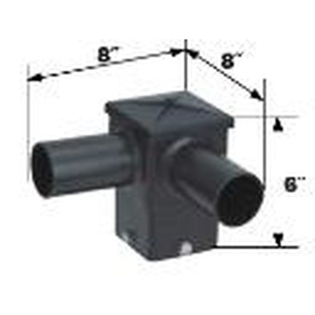 MaxLite 72084 4" SQUARE HORIZONTAL TENON 2@90 DEGREES BRONZE OD-POLE