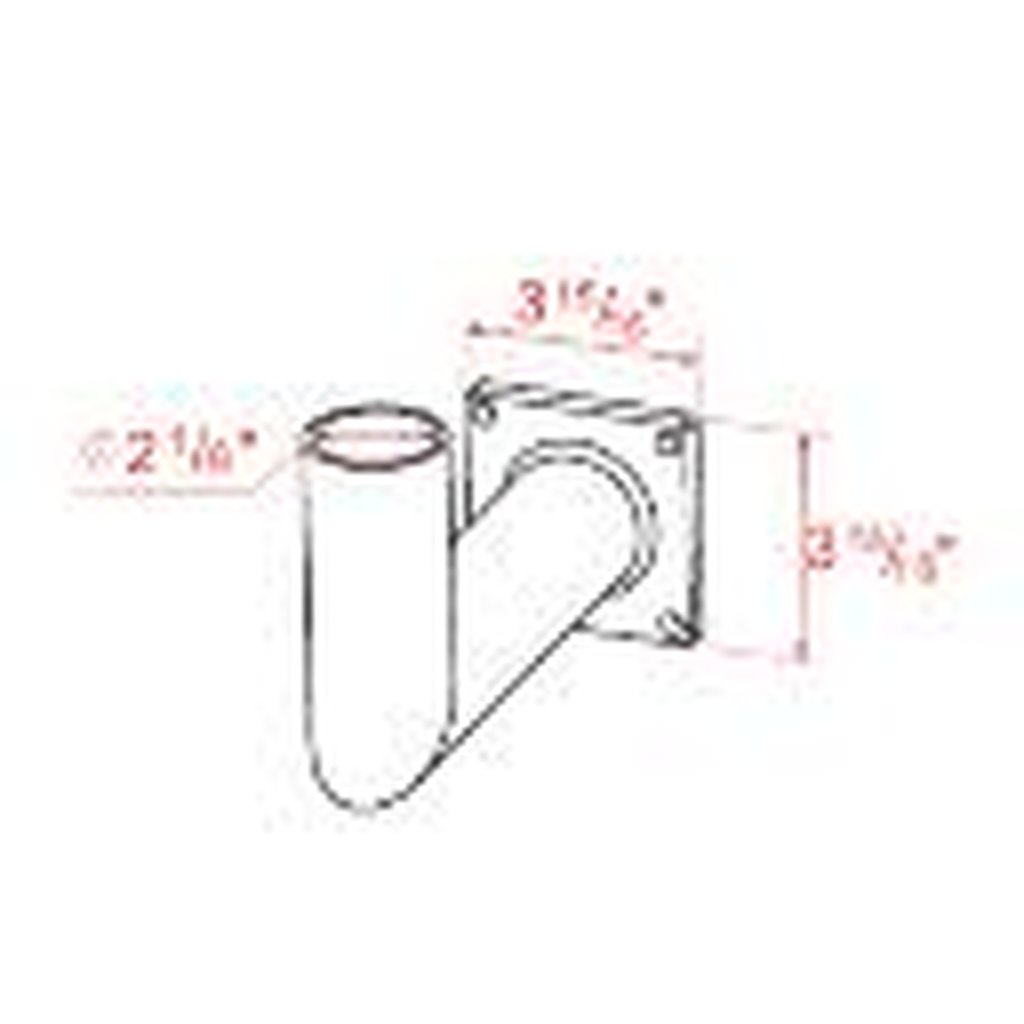 6 pack - MaxLite 72098 WALL MOUNT BRACKET; L SHAPE; 2-3/8"; BRONZE