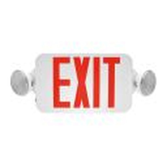 6 pack - MaxLite 103370 Fixture EXIT & EMERGENCY COMBO; THERMOPLASTIC;