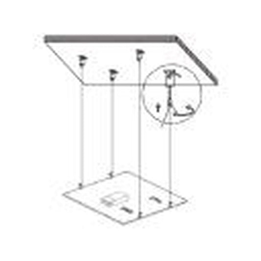 60 pack - MaxLite 102258 Fixture CABLE HANGING KIT FOR 2X2 EDGE LIT