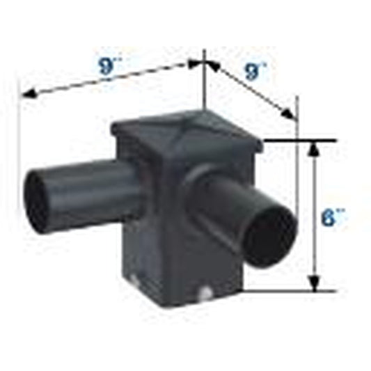10 pack - MaxLite 73066 5" SQUARE HORIZONTAL TENON 2@90 BRONZE