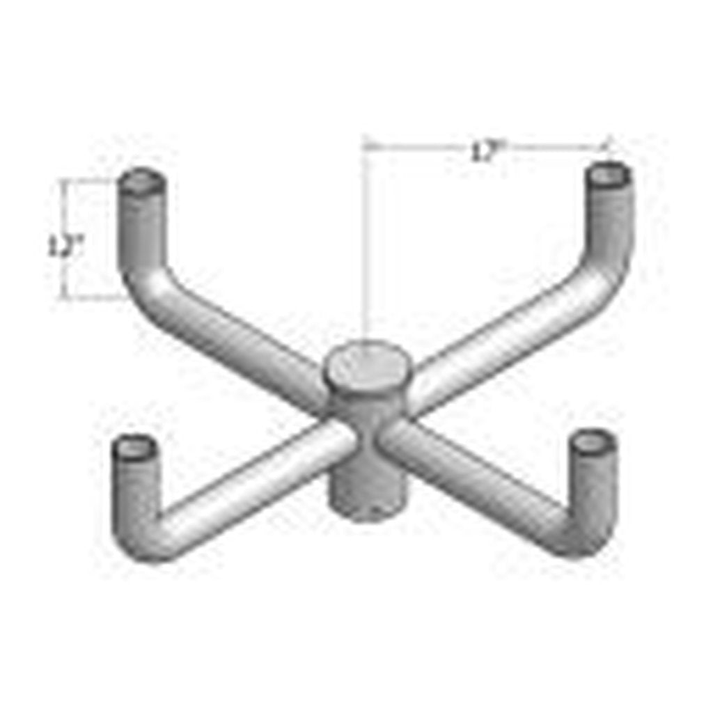 MaxLite 103186 BULLHORN BRACKET; 2-3/8"; STEEL; 4 ARMS @ 90 DEGREES;
