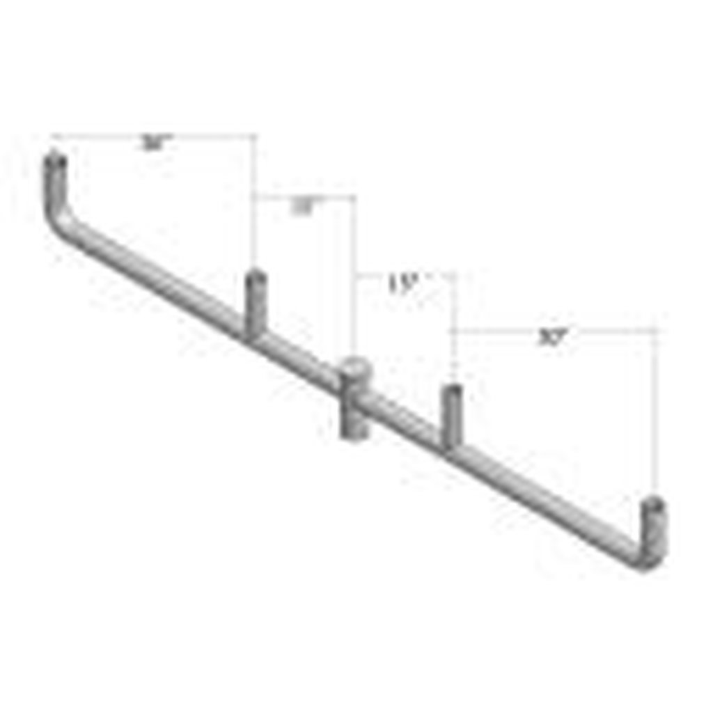 MaxLite 103187 BULLHORN BRACKET; 2-3/8"; STEEL; 4 ARMS @ 180 DEGREES;