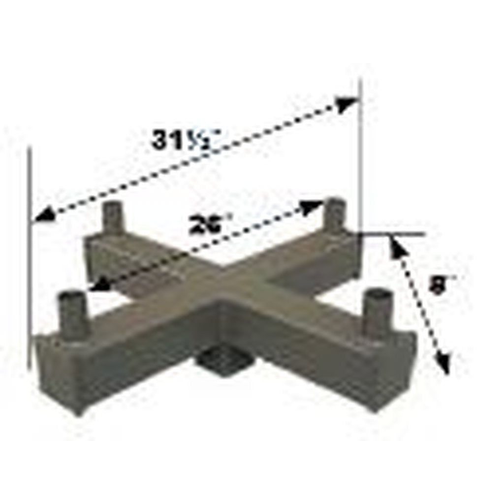 MaxLite 72090 4" SQUARE POLES; STEEL BRACKETS; ( 4 ) 2-3/8" * TENON