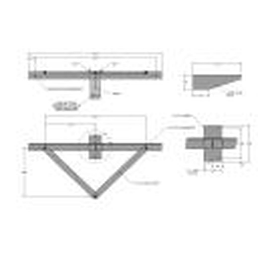 MaxLite 14102096 WOOD POLE; ANGLE MOUNT CROSSARM;3 FIXTURES; BRONZE
