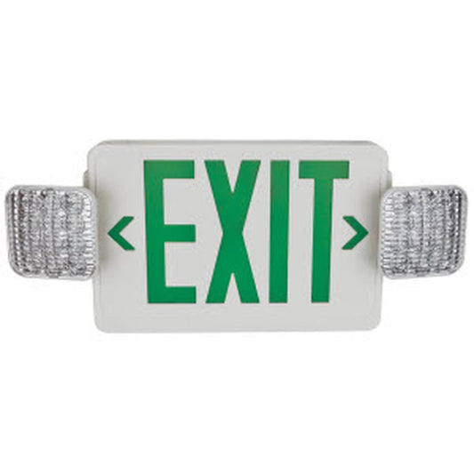 TCP LED20785 Combo Exit Fixture LED Emergency Universal Face Green