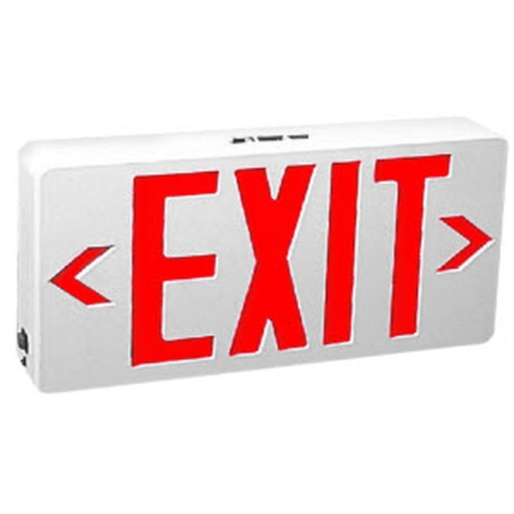 TCP 22743US Emergency Fixture LED Compact Polycarbonate Exit Sign Red