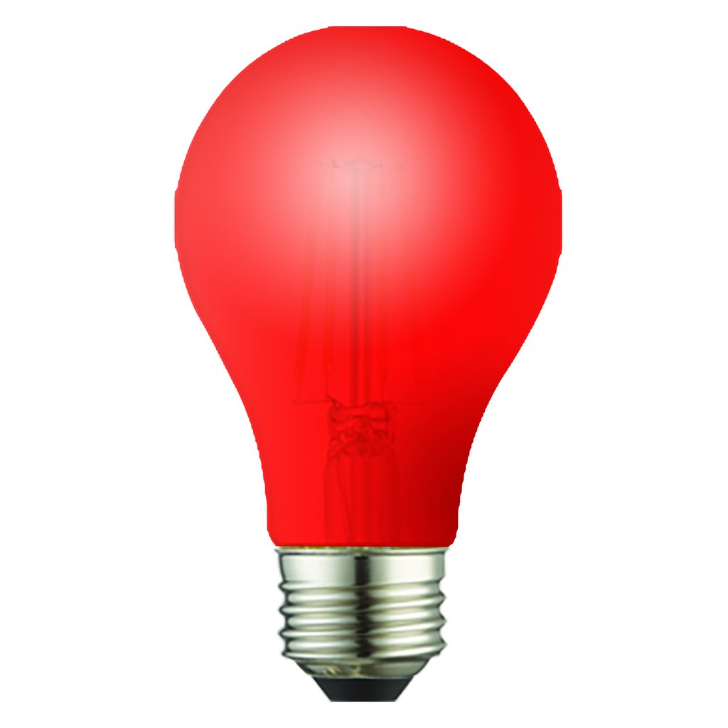 TCP RFLA19RD 8W A19 Red LED Light Bulb