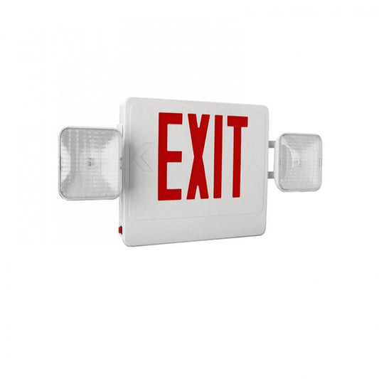 TCP LED20723 Combo Exit Fixture LED Emergency Universal Face Red