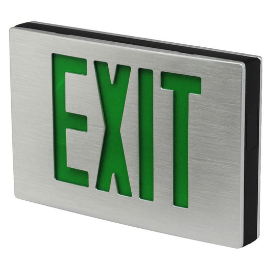 TCP 26D94 Exit Fixture LED DieCast Aluminum Sign Double Face Green