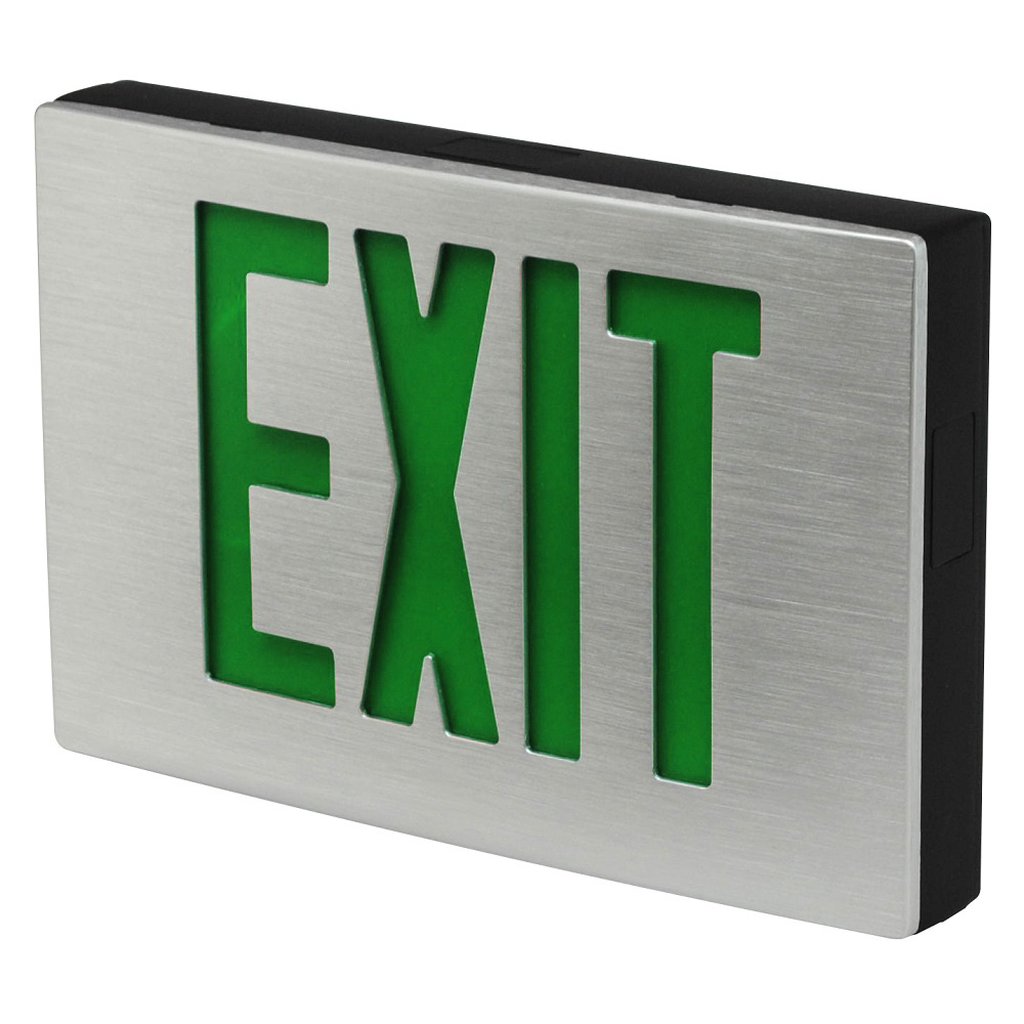 TCP 26D91 Exit Fixture LED DieCast Aluminum Sign Single Face Green