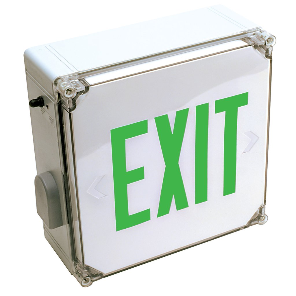 TCP 23501 Exit Fixture LED Wet Location and Emergency Lighting Single