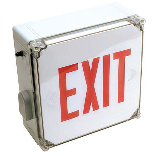 TCP 23500 Exit Fixture LED Wet Location and Emergency Lighting Single
