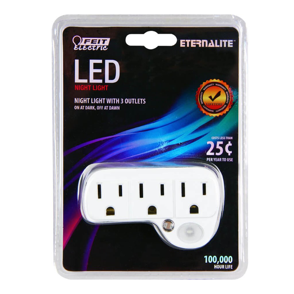 6 pack - Feit Electric NL3/LED LED Fixture Sensor Night Light w/ 3