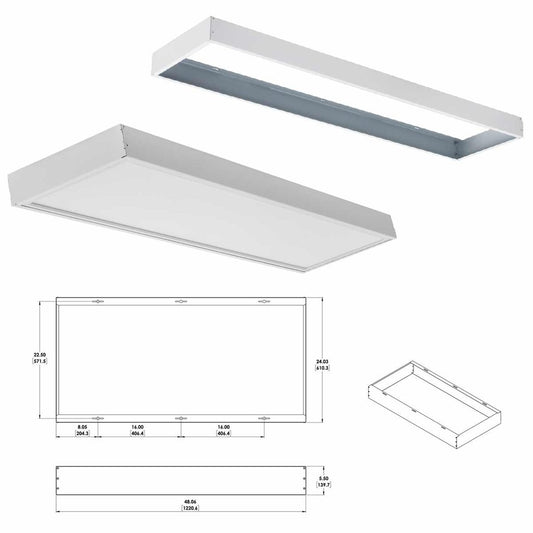 2X4SMKSHP PAF Fixture Multi-Use Surface Mount Kit 2X4 Post-Paint
