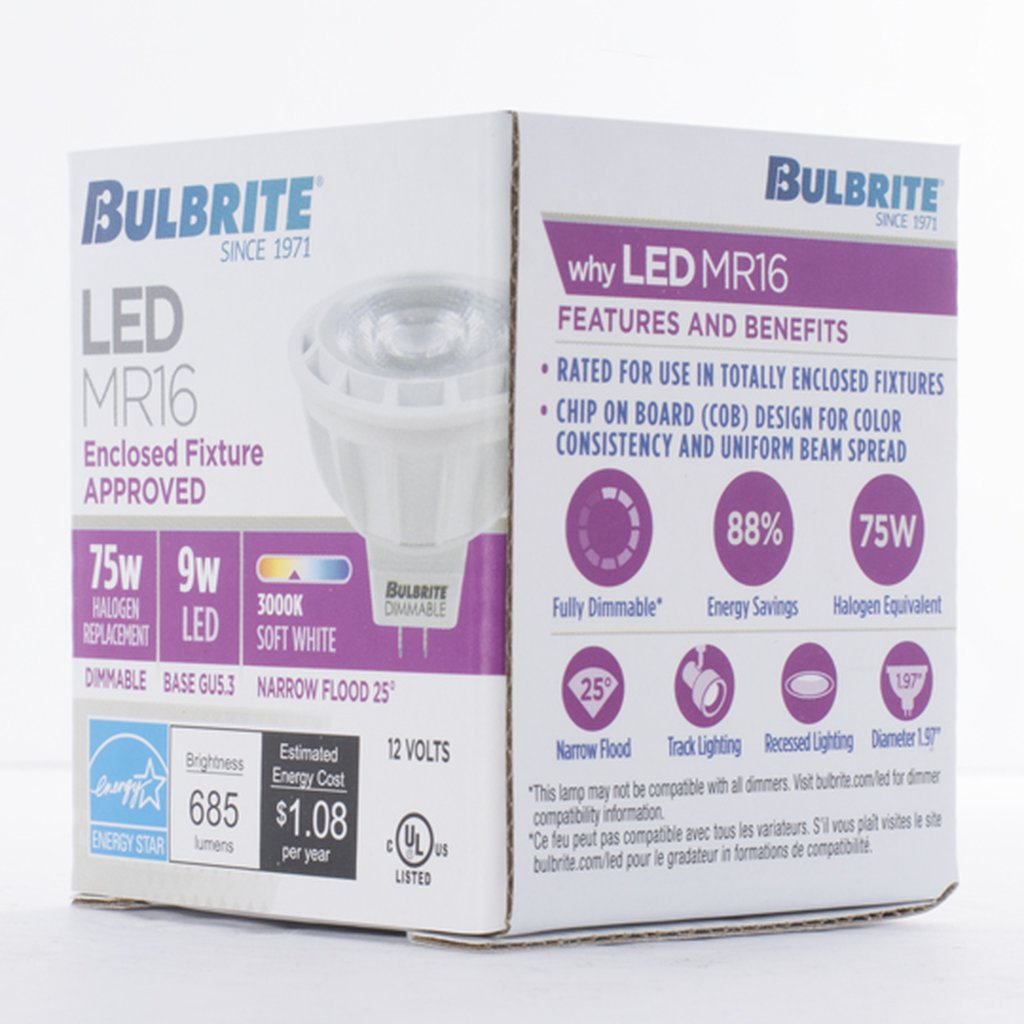 Bulbrite 771326 9W MR16 Soft White LED Light Bulb