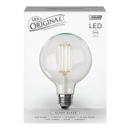 Feit Electric G40100/927CA/FIL 11W G40 LED Light Bulb