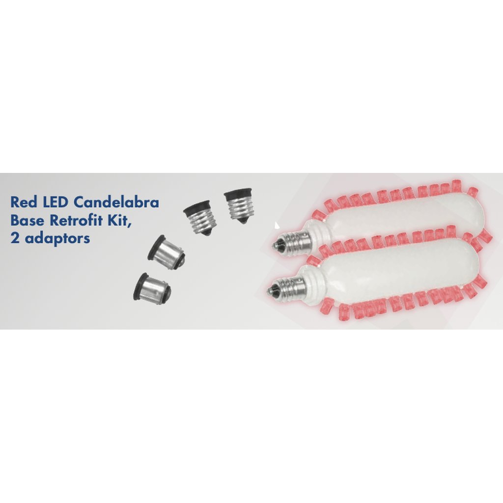 2 pack - TCP 20715 Fixture LED Paddle Retrofit Kits Red Candelabra