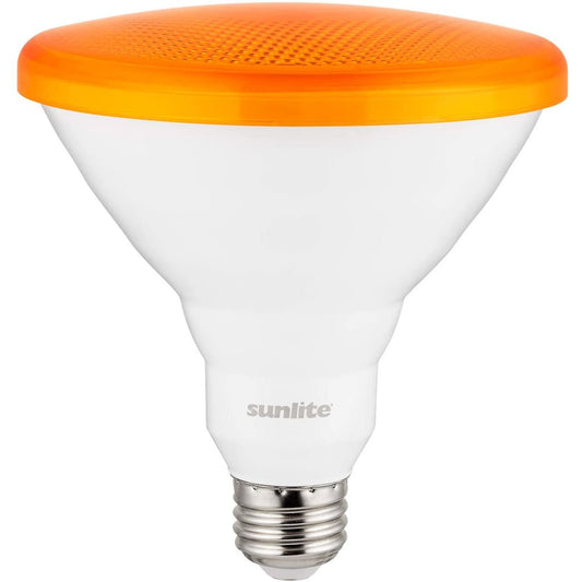 6 pack - Sunlite 80555-SU 12W PAR38 Orange LED Light Bulb